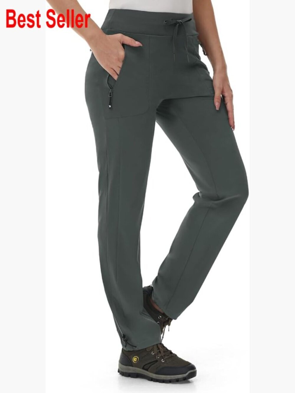 Quick Dry Water Resistant Hiking Pants with Zipper Pockets